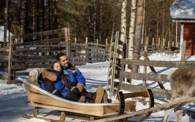 Santa Claus Village & snowmobiling to Reindeer Farm in Rovaniemi