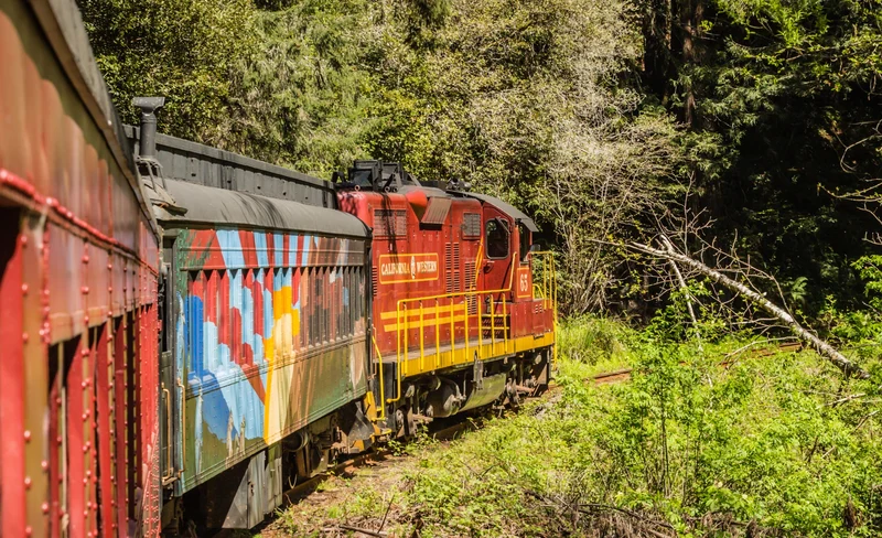 Pudding Creek Express Scenic Train Tour in Mendocino